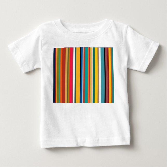 Camiseta Para Bebê Tiras Modernas do Século médio (Frente)