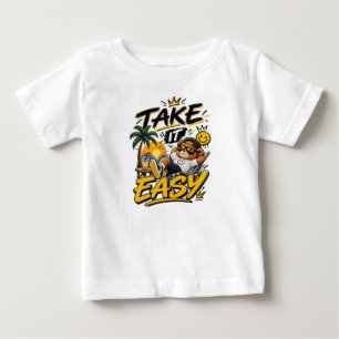 Camiseta Para Bebê Tire um Tempo – Tipografia de Boas Vibrações Relax