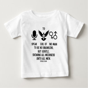 Camiseta Para Bebê Título 3:2 Citação Versa da Bíblia KJV