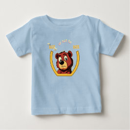 Camiseta Para Bebê Título Abelha ou Não Ser Urso - Humor de Shakespea