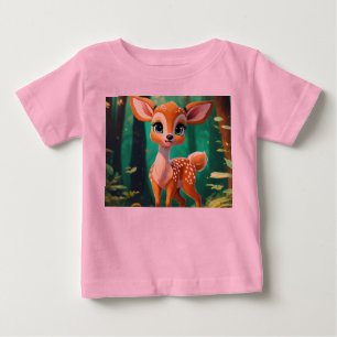 Camiseta Para Bebê Título: "Curiosa Camisa-Design de-Camisa-T-Veado V