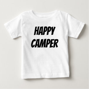 Camiseta Para Bebê Título: Feliz Acampador Divertida Aventura ao Ar L