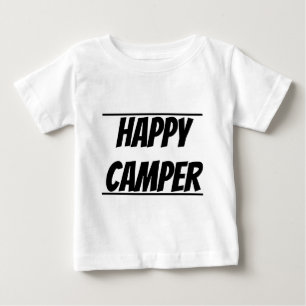Camiseta Para Bebê Título: Feliz Acampador Divertida Aventura ao Ar L