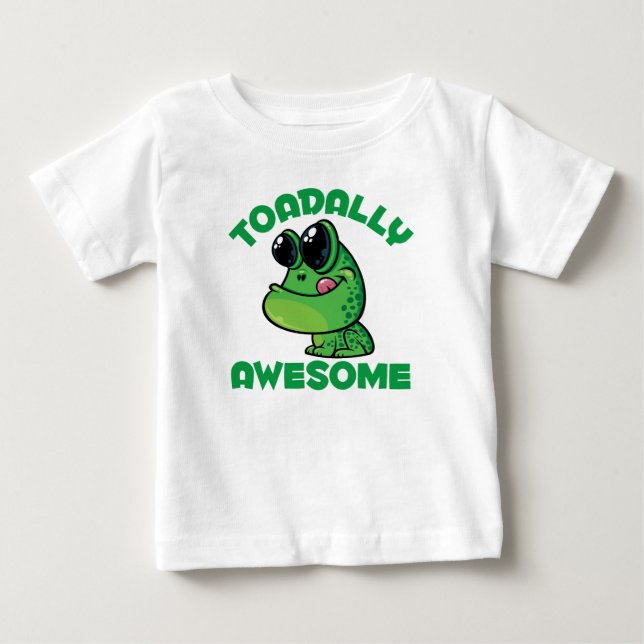 Camiseta Para Bebê Toad de Cartoon Feliz e Incrível (Frente)