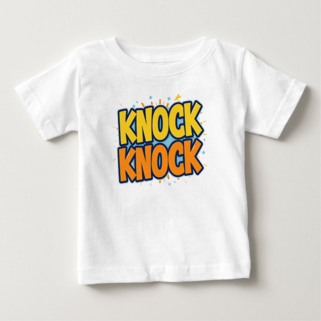 Camiseta Para Bebê Toc toc  (Frente)