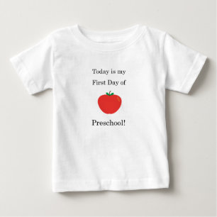 Camiseta Para Bebê Today is my First Day of Preschool!
