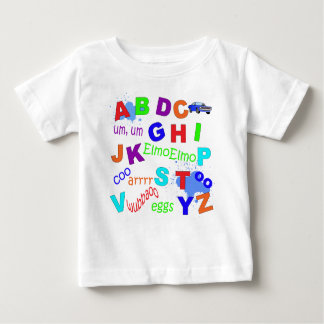 Camiseta Para Bebê Toddler Alphabet - versão para rapazes