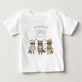 Camiseta Para Bebê Toddler Christmas Raccoon T-Shirt