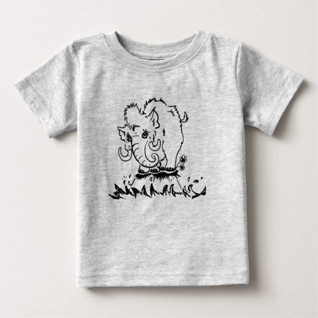 Camiseta Para Bebê Toddler Cute Baby Mammoth T Shirt (Frente)