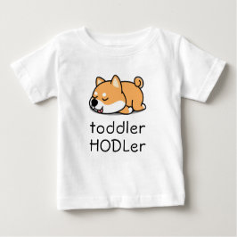 Camiseta Para Bebê Toddler HODLer Dogecoin Crypto Cute Baby Shiba Inu