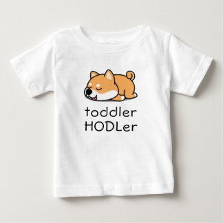 Camiseta Para Bebê Toddler HODLer Dogecoin Crypto Cute Baby Shiba Inu
