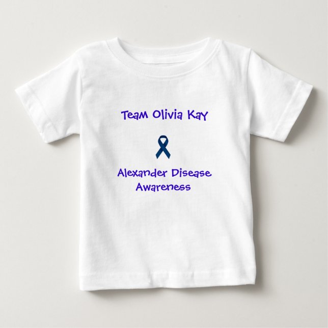 Camiseta Para Bebê Toddler Long Sleeve Team Olivia Kay (Frente)