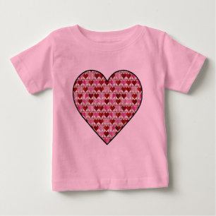 Camiseta Para Bebê Toddler Pink Hearts-Shirt