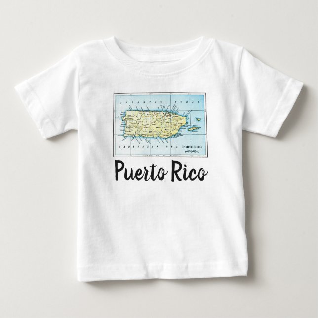 Camiseta Para Bebê Toddler, Porto Rico (Frente)