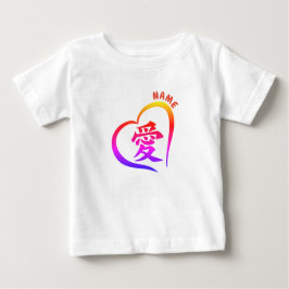 Camiseta Para Bebê Toddler Ruffle Tee W/ PERSONALIZÁVEL KANJI PARA AM