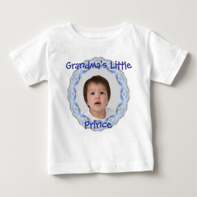 Camiseta Para Bebê Toddler Tee - "O Pequeno Príncipe da Vovó" (Frente)