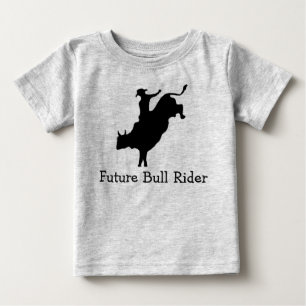 Camiseta Para Bebê Todler Future Bull Rider Long Sleeve T Shirt