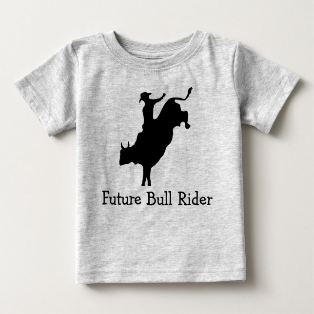 Camiseta Para Bebê Todler Future Bull Rider Long Sleeve T Shirt (Frente)