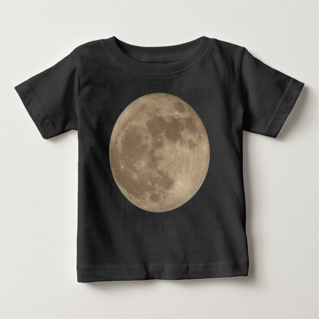 Camiseta Para Bebê Todler Moon Shirt Full Moon Baby Sweshirt (Frente)