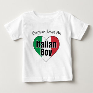 Camiseta Para Bebê Todo Mundo Adora Garoto Italiano