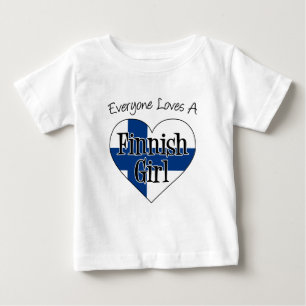 Camiseta Para Bebê Todo Mundo Adora Menina Finlandesa