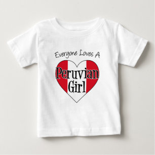Camiseta Para Bebê Todo Mundo Adora Rapariga Peruana