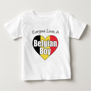 Camiseta Para Bebê Todo Mundo Adora Um Menino Belga