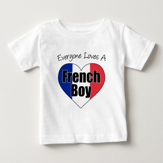 Camiseta Para Bebê Todo mundo ama o francês (Frente)
