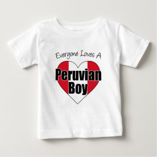Camiseta Para Bebê Todo mundo ama o garoto peruano