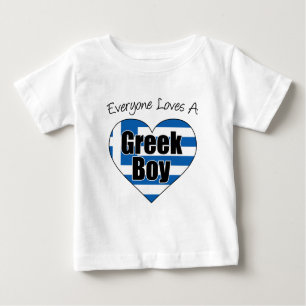 Camiseta Para Bebê Todo mundo ama o grego Boy