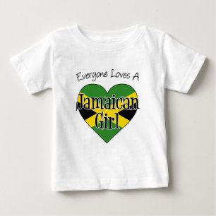 Camiseta Para Bebê Todo mundo ama uma garota jamaicana