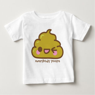 Camiseta Para Bebê todo mundo faz cocô