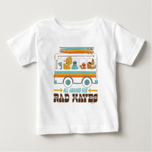 Camiseta Para Bebê Todos a bordo para ondas radicais