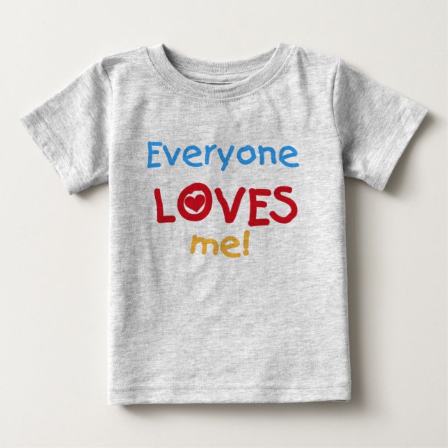 Camiseta Para Bebê Todos ama-me (Frente)