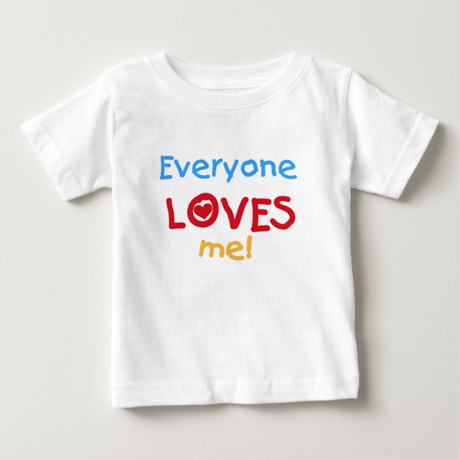 Camiseta Para Bebê Todos ama-me (Frente)