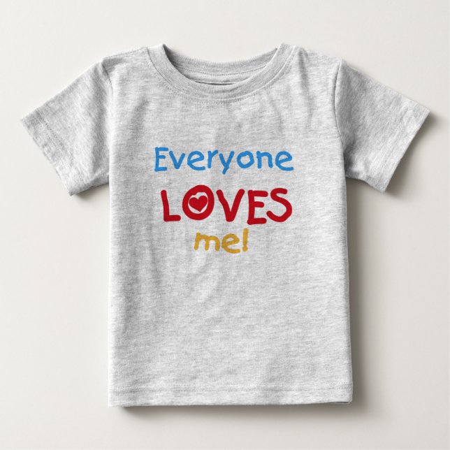 Camiseta Para Bebê Todos ama-me (Frente)