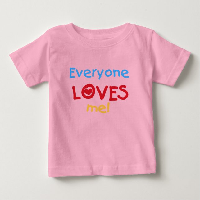 Camiseta Para Bebê Todos ama-me (Frente)