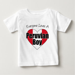 Camiseta Para Bebê Todos ama o menino peruano