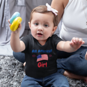 Camiseta Para Bebê Todos Americanos