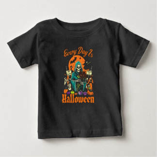 Camiseta Para Bebê Todos Os Dias São Halloween