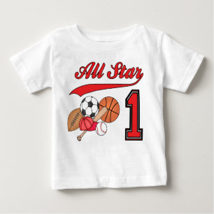 Camiseta Para Bebê Todos os primeiros aniversarios Star Sports