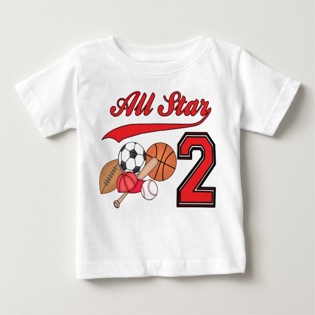 Camiseta Para Bebê Todos os segundos aniversários Star Sports (Frente)