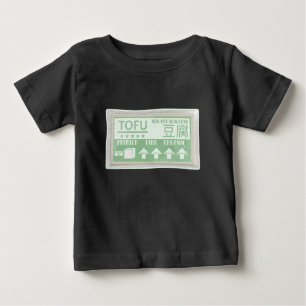 Camiseta Para Bebê Tofu Vegan comida Vegetariana