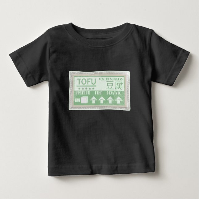 Camiseta Para Bebê Tofu Vegan comida Vegetariana (Frente)