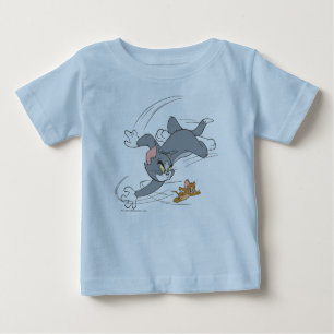 Camiseta Para Bebê Tom e Jerry Chase Virar