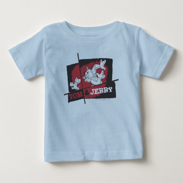 Camiseta Para Bebê Tom e Jerry Red e Black (Frente)