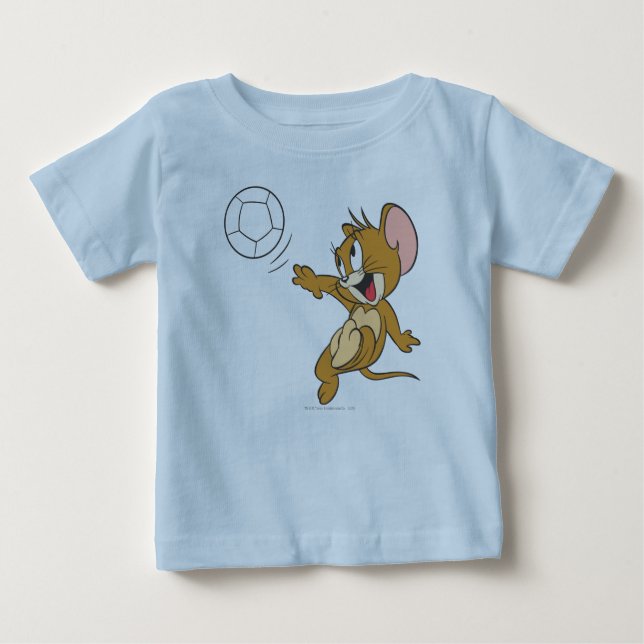 Camiseta Para Bebê Tom e Jerry Soccer (Futebol) 1 (Frente)