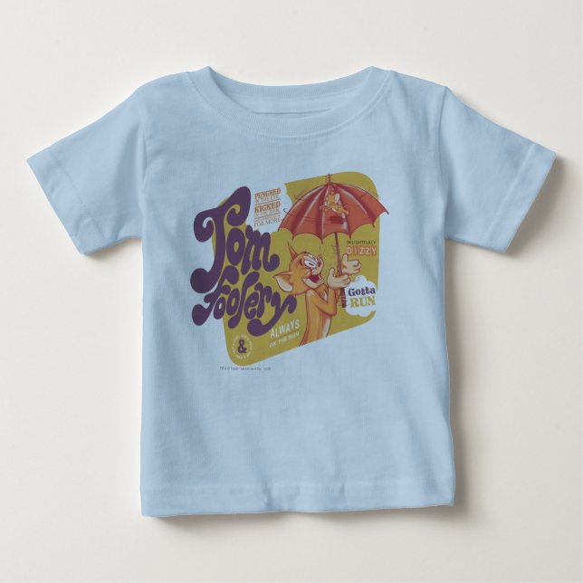 Camiseta Para Bebê Tom e Jerry Tom Foolery (Frente)