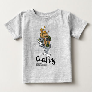 Camiseta Para Bebê Tom & Jerry Camping