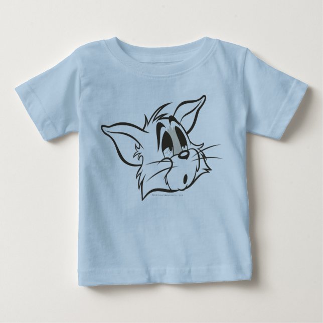 Camiseta Para Bebê Tom Sleepy Cat (Frente)